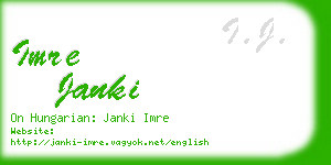 imre janki business card